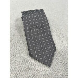 Alexander Lloyd Menswear Silk Men's Geometric Necktie Gray Silver Geometric